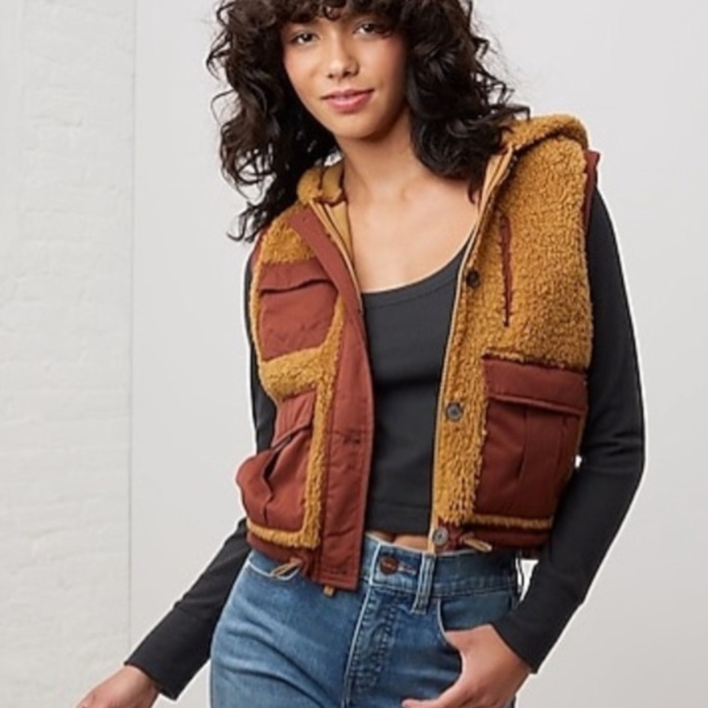 NEW UpWest Convertible Utility Sherpa Jacket/Vest Golden Earth Sz M & Lg NWT - Picture 2 of 8